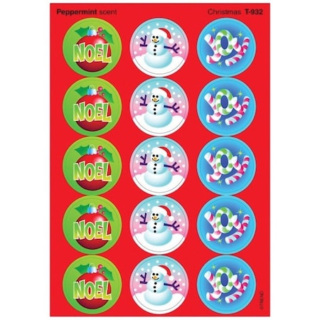 Trend Enterprises Christmas/Peppermint Stinky Stickers, PK360 T932